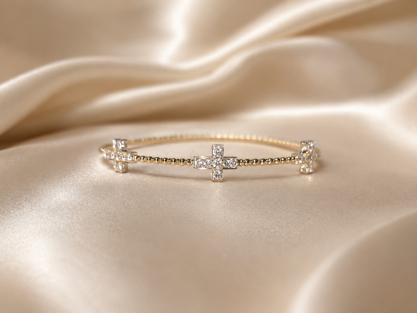 Crucifix Bracelet on Yellow Gold - 1